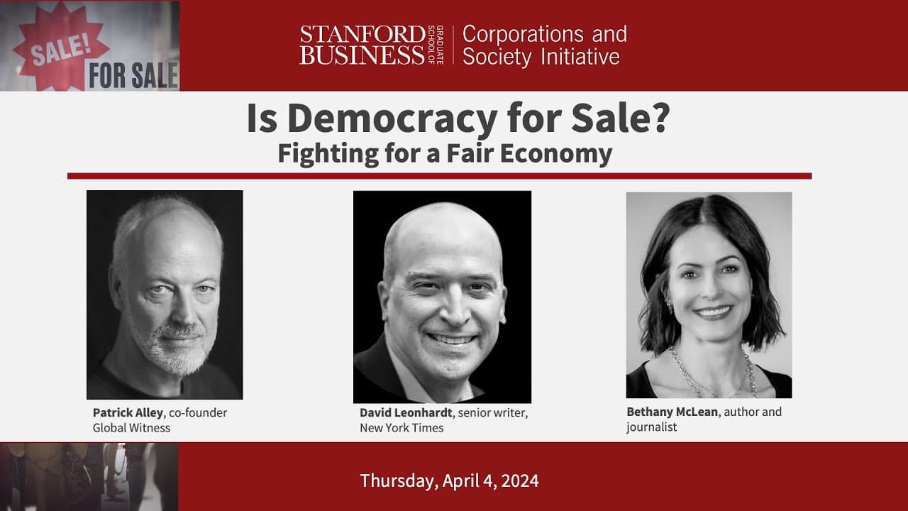 Is Democracy for Sale? Fighting for a Fair Economy