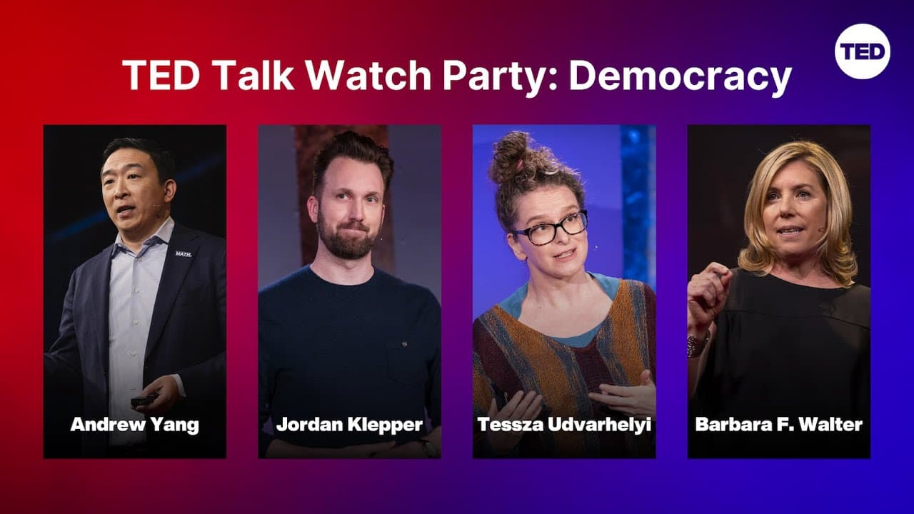 TED Talk Watch Party: Democracy — Watch live October 30 at 11:30am ET