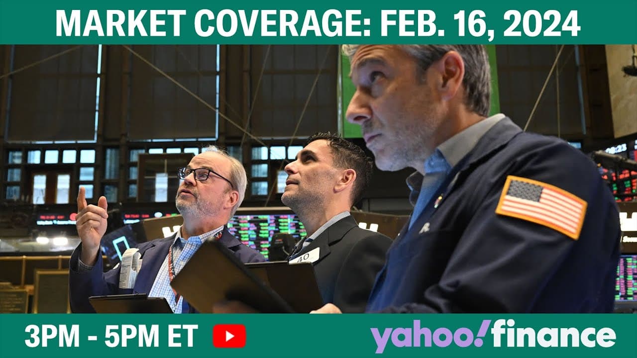 Stock market today: Stocks end turbulent week lower after another hot inflation report | Feb16, 2024