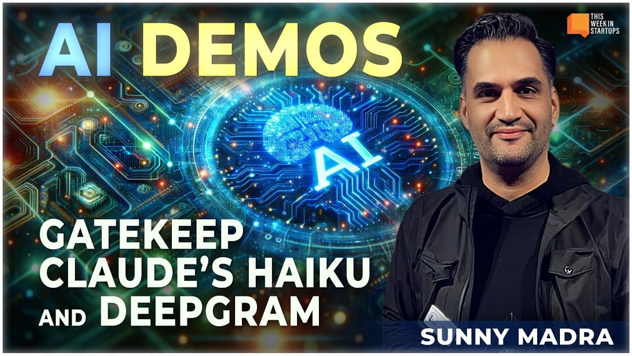 AI Demos: Gatekeep, Deepgram, Claude 3 Haiku and more! | E1920