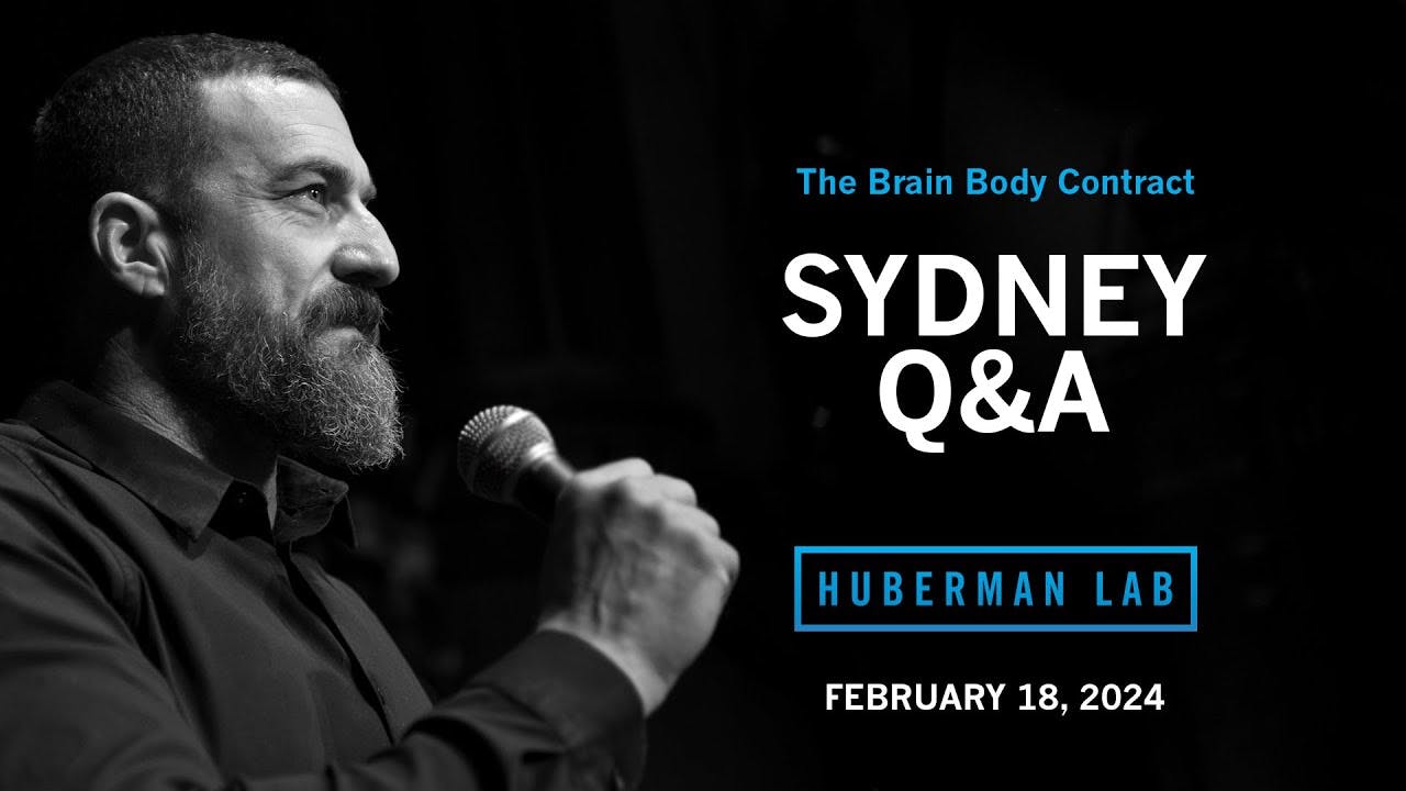 LIVE EVENT Q&A: Dr. Andrew Huberman at the ICC Sydney Theatre