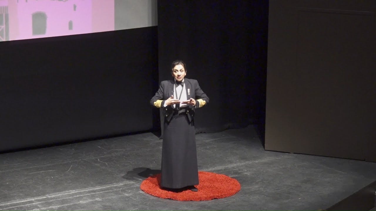 Courage and 4 stripes | Durdana Ansari OBE | TEDxSwansea